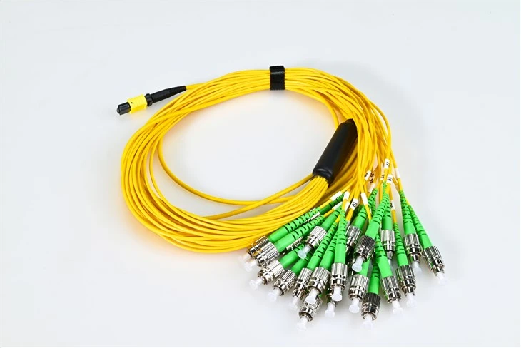 Fiber Optic Patch Cord Mtp Rau Fc Apc 3.0mm Yellow 24 Core