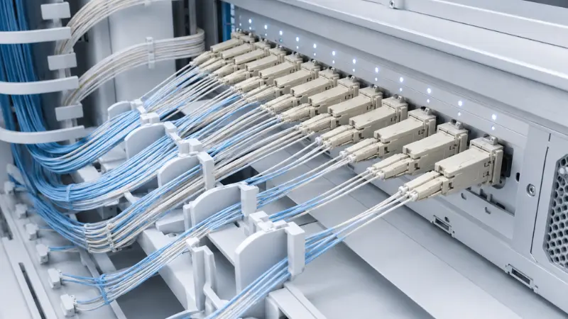 SC fiber optic connectors used in telecom and FTTH access network infrastructure