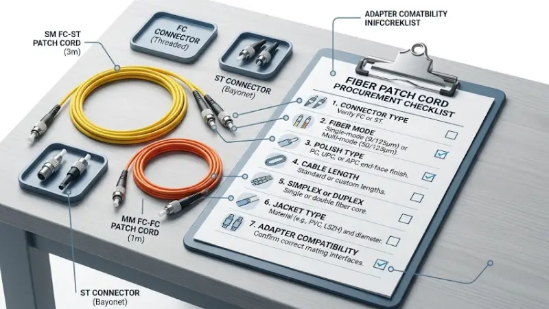 Common FC and ST connector mistakes including wrong adapter use, polish mismatch, and fiber mode mismatch.