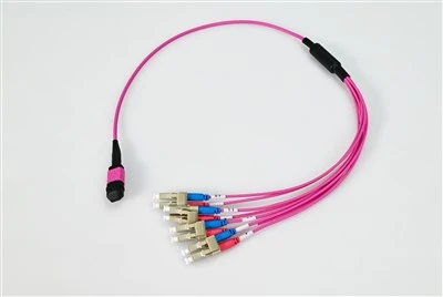 Fiber Optic Patch Cord LC rau MPO 8 Core 3.0mm OM4